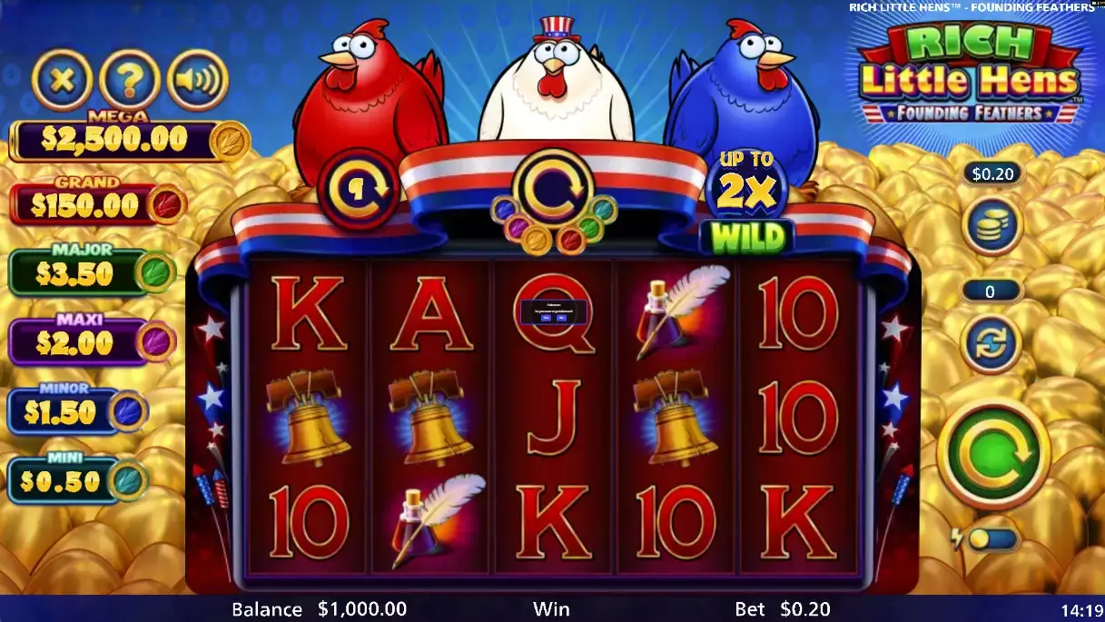 Rich Little Hens Founding Feathers Screenshot