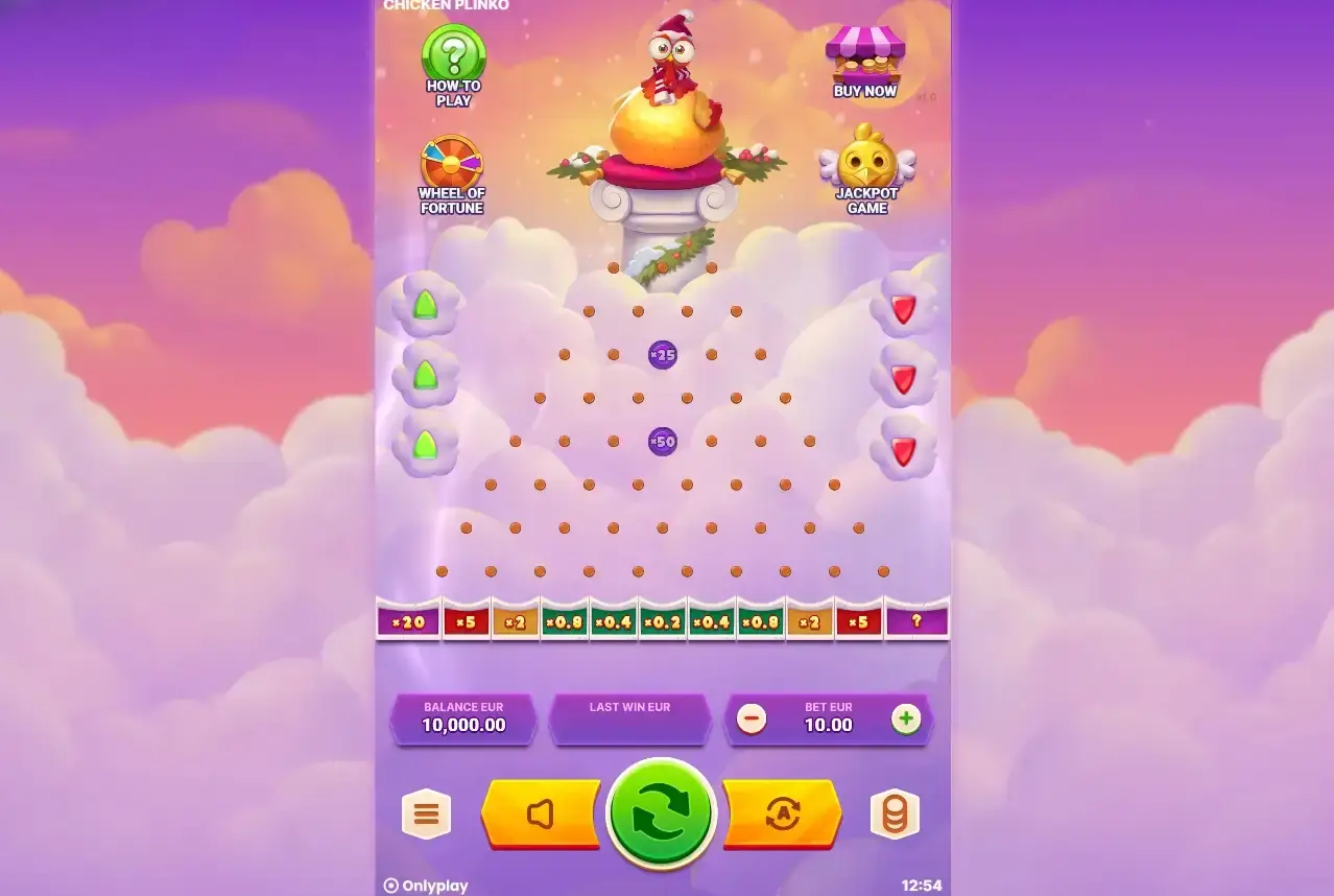 Chicken Plinko Game Screenshot
