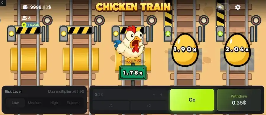 Chicken vs Train Game Screenshot