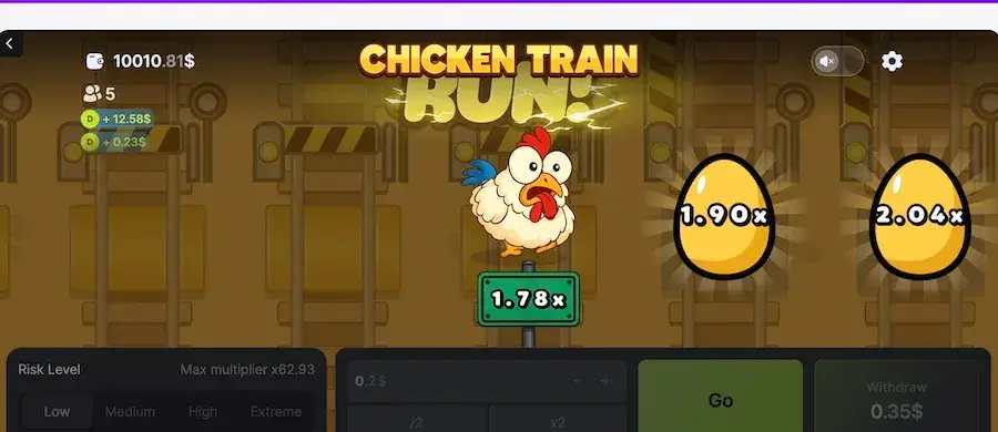 Chicken vs Train Game Screenshot