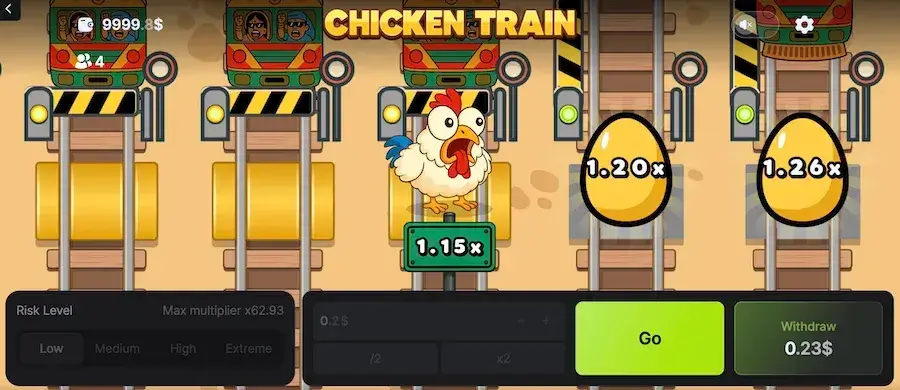 Chicken vs Train Game Screenshot