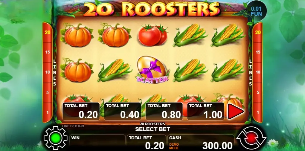 20 Roosters Game Banner Screenshot