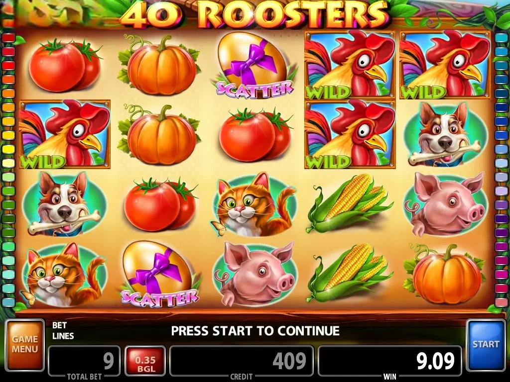 40 Roosters Game Screenshot