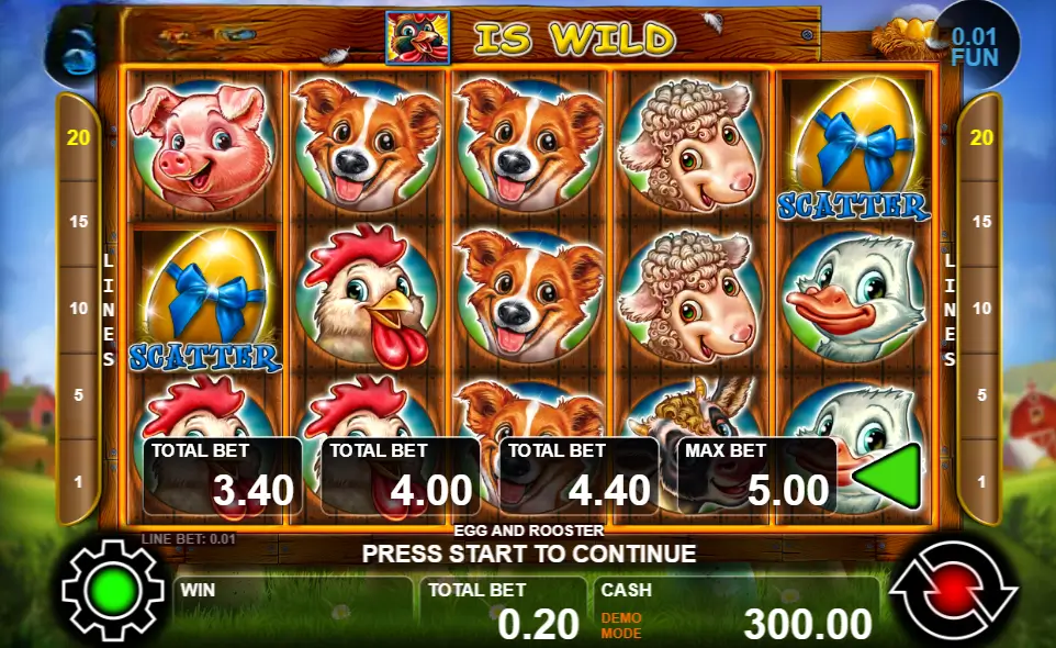 Egg And Rooster Slot Game Screenshot
