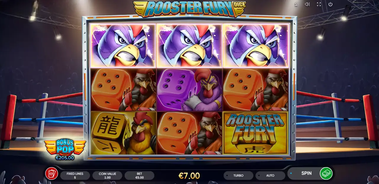 Rooster Fury Dice Game Screenshot