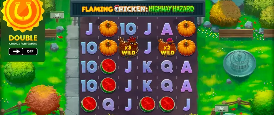 Flaming Chicken Highway Hazard game screenshot