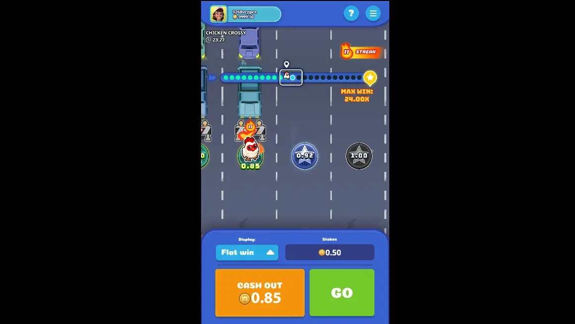 Chicken crossy game screenshot