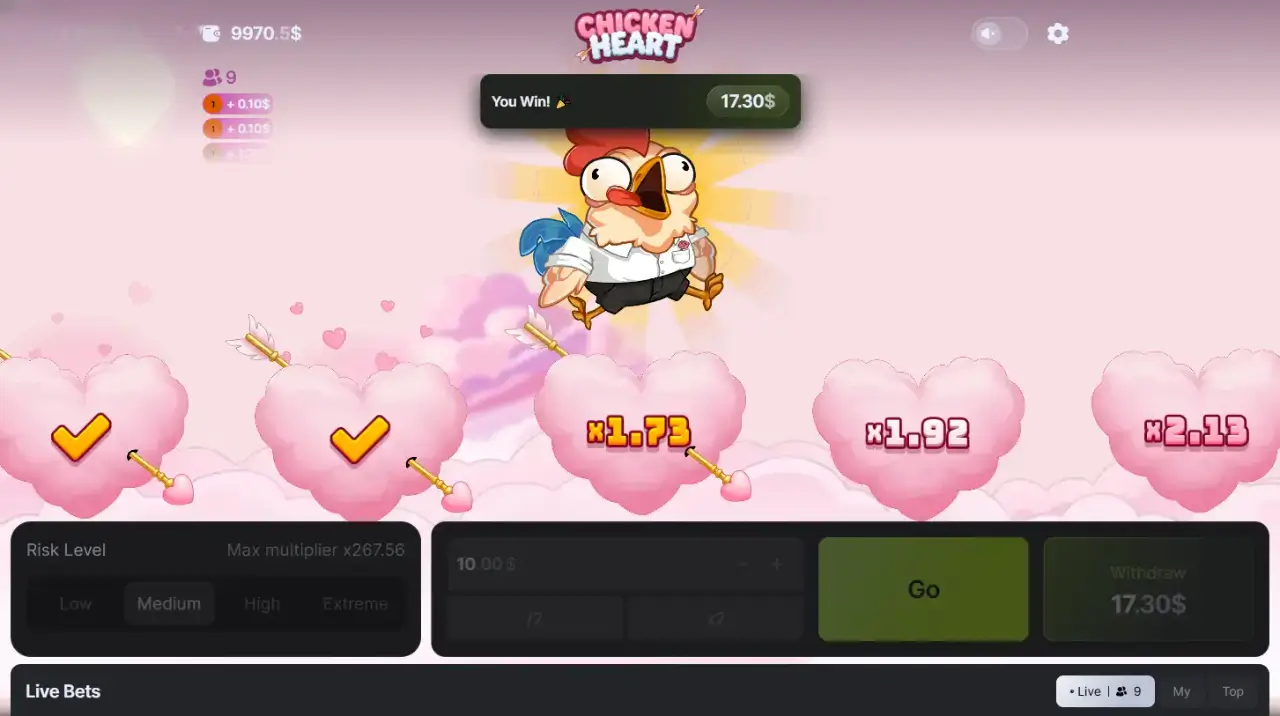 Chicken Heart Game Screenshot