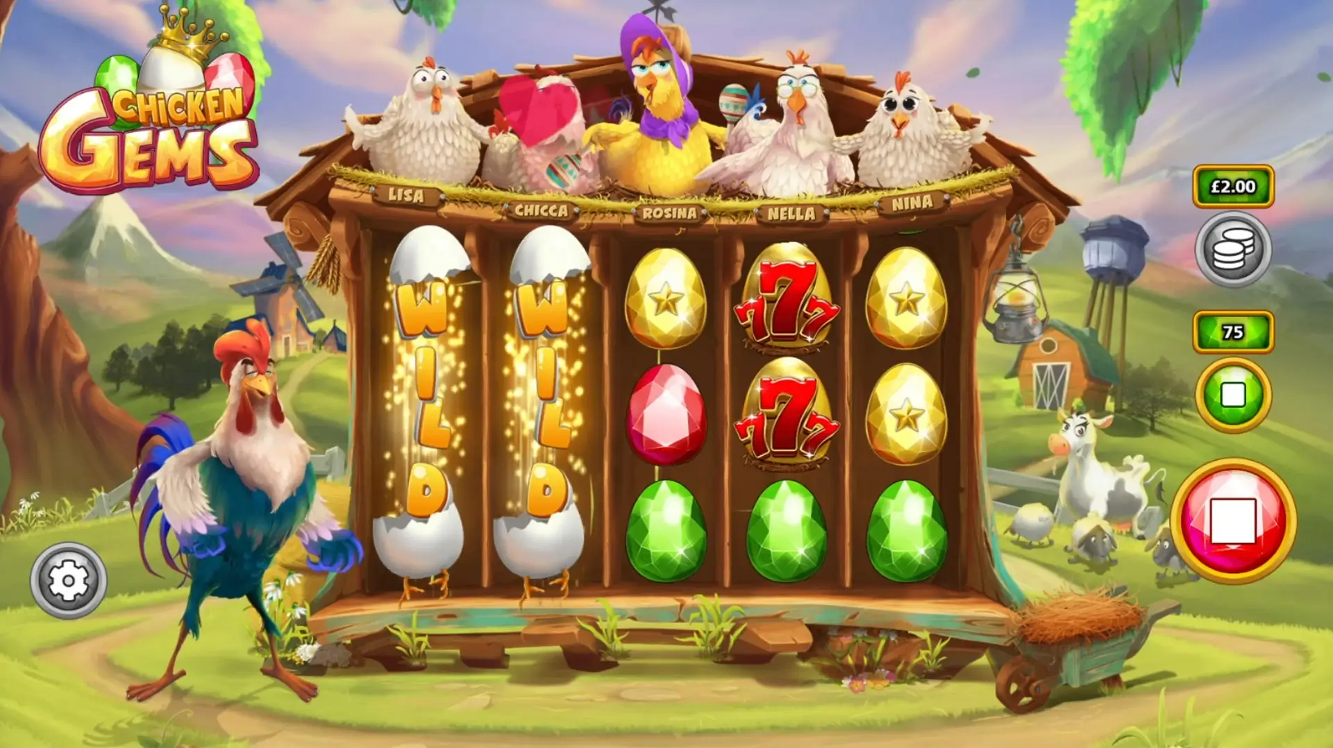 chicken gems game screenshot