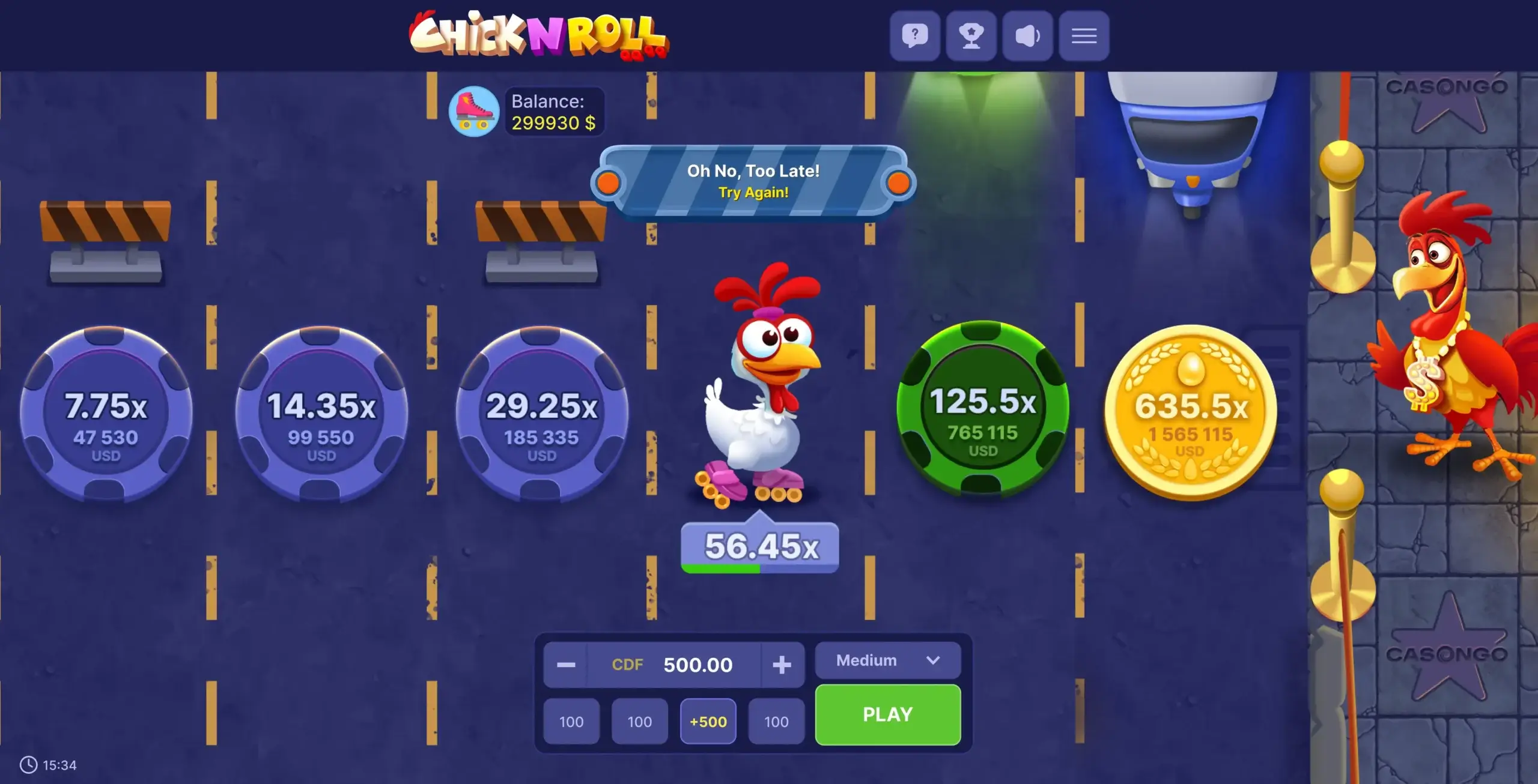 Chick'n'Roll Game Screenshot