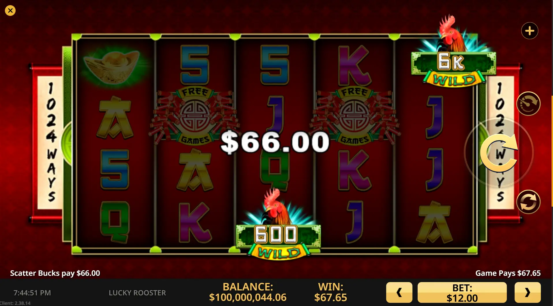 Lucky Rooster game screenshot